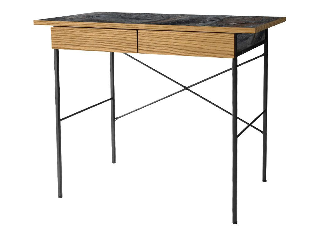 ポル デスク ワイド マットブラック & ユロップグレー（900） / POL