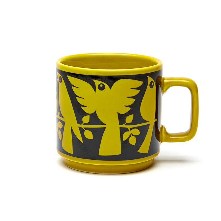 ホーンジー マグ "バード シャルトルーズ" ヴィンテージデザインの鳥モチーフのマグ Magpie x HORNSEA