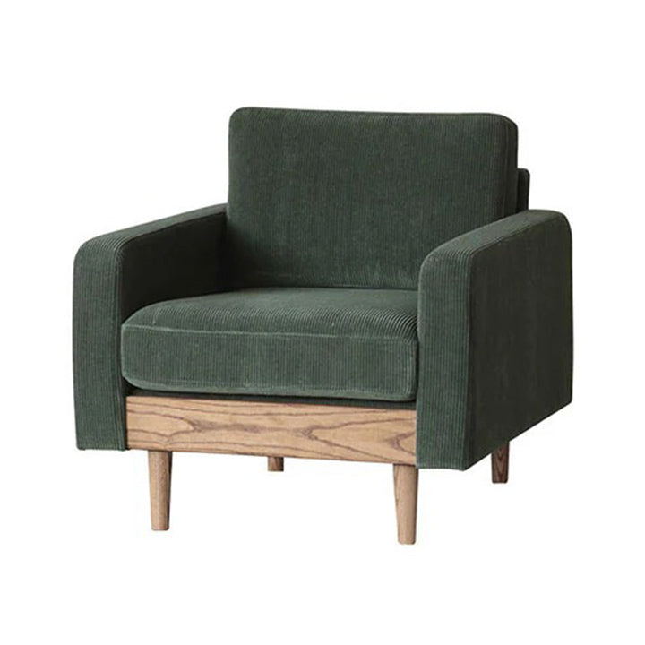 木の風合いが感じれるソファ 1人掛け(GREEN)