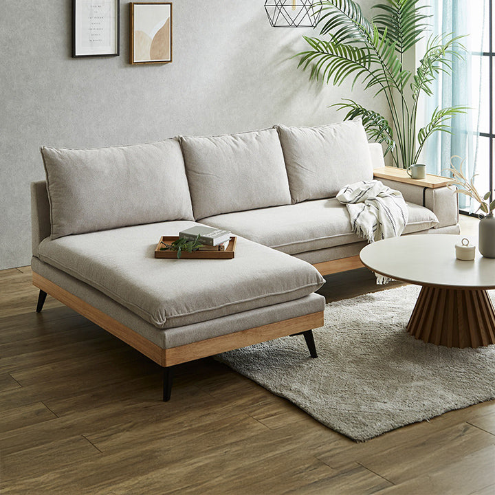 USBコンセント付きカウチソファ(IVORY)