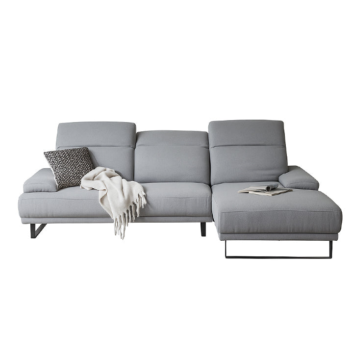 ヘッドリクライニングカウチソファ 3人掛け(GREY)