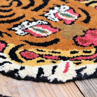 Tibetan Tiger Rug チベタン タイガーラグS