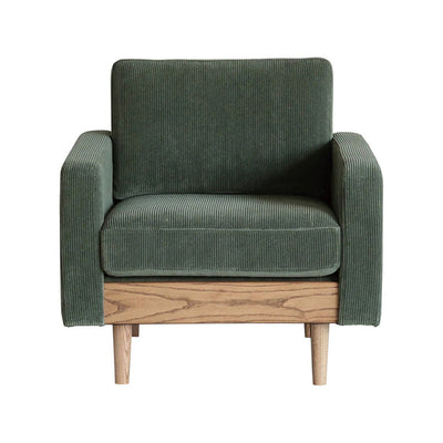 木の風合いが感じれるソファ 1人掛け(GREEN)