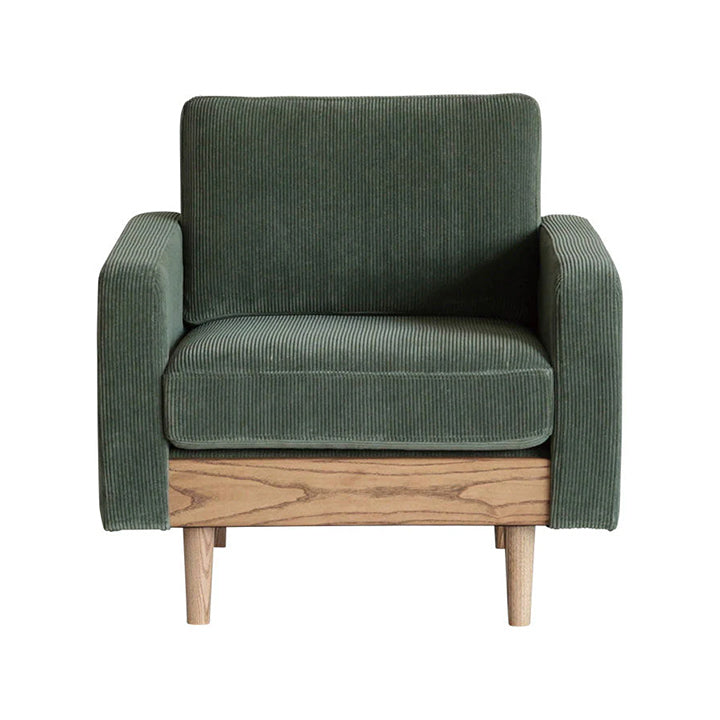 木の風合いが感じれるソファ 1人掛け(GREEN)