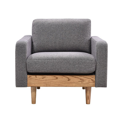 木の風合いが感じれるソファ 1人掛け(GRAY)