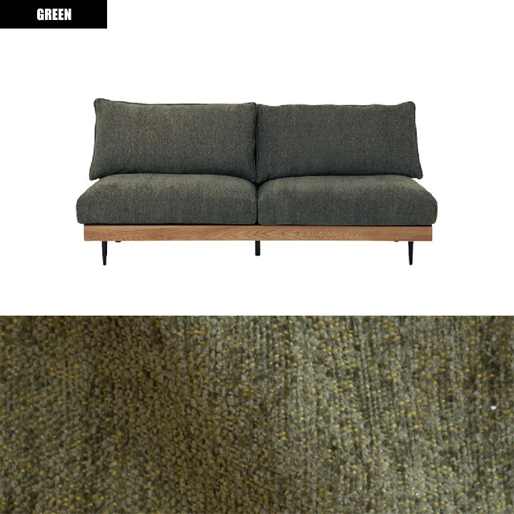 肘なしのスッキリしたソファ 3人掛け W180cm｜ ソファ・家具