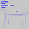 フォックス ダイニングテーブル 80cm 160cm ビーチ材 メラミン天板 4人用 2人用 CRUSH CRASH PROJECT yuu