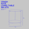 ケイト リビングテーブル コーヒーテーブル 丸 CRUSH CRASH PROJECT yuu