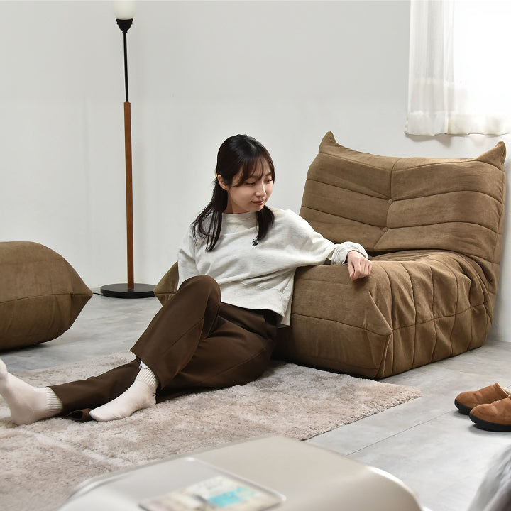 搬入簡単 高反発 1人掛け 圧縮ローソファ W86cm｜ ソファ・家具