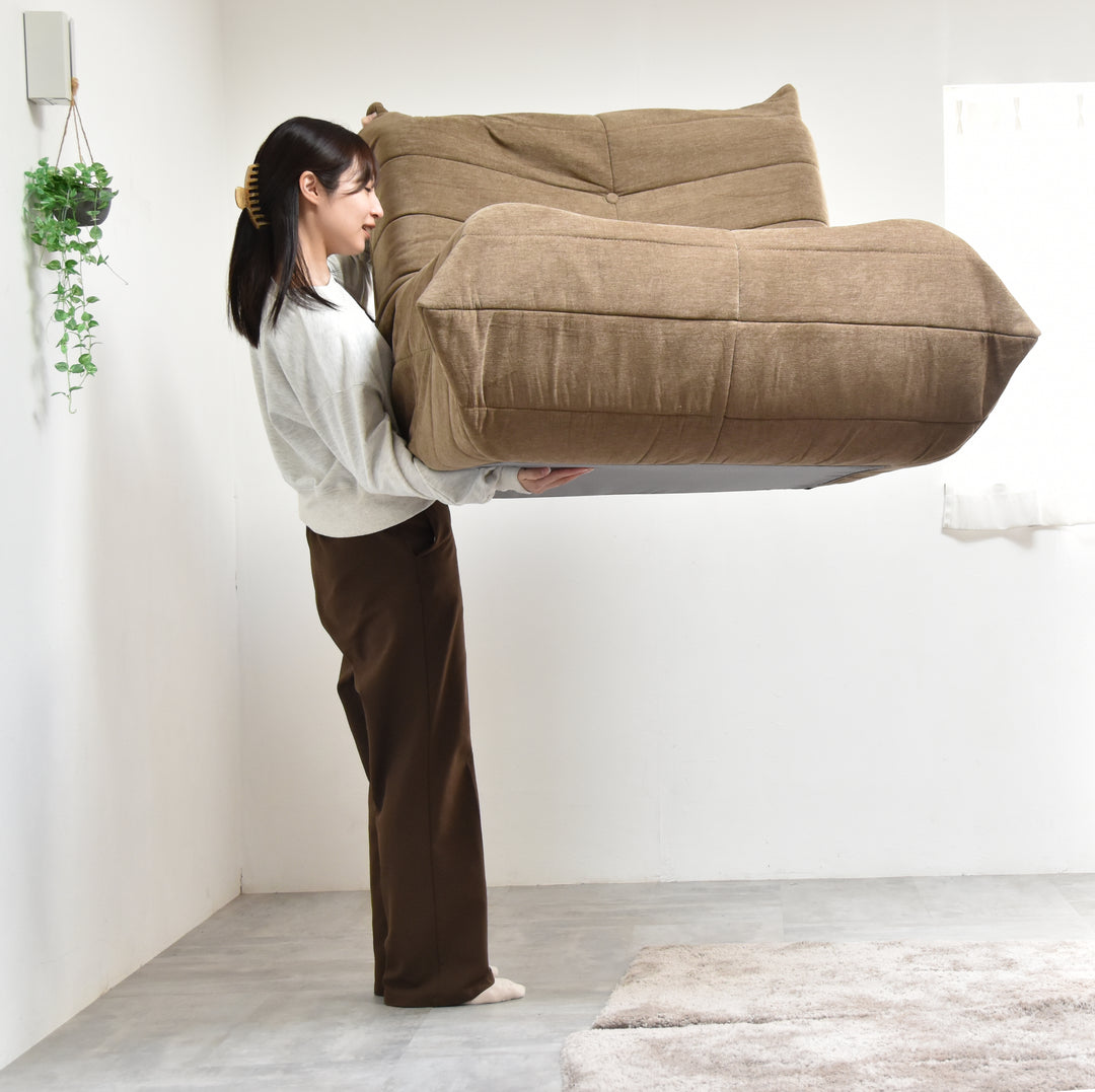搬入簡単 高反発 1人掛け 圧縮ローソファ W86cm｜ ソファ・家具
