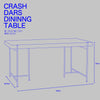 ダース ダイニングテーブル 150cm 180cm パイン古材 スチール CRUSH CRASH PROJECT knot antiques ノットアンティーク