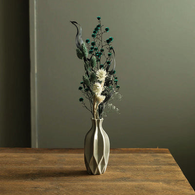 多面カットのフラワーベース 花瓶