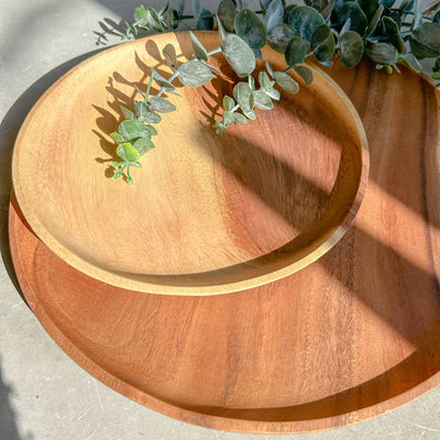 アカシアプレートセット  木製  皿 食器 （ S & L）