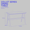 COLLET ダイニングテーブル  幅121cm CODT-121  / B.Bファニシング
