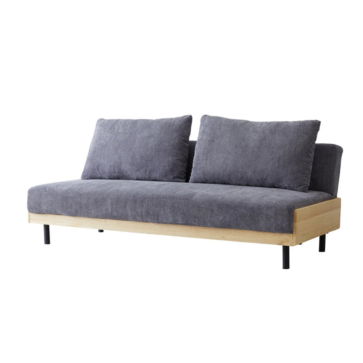 3段階リクライニングソファベッド 3人掛け W186cm コーデュロイ｜家具