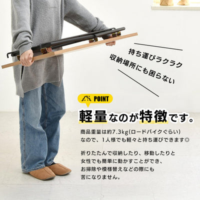 HURONは約7.3kgと軽量なテーブルです
