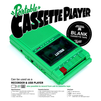 PLAYER + LIXTICK DINER MIXTAPE BLANK TAPE (60min)