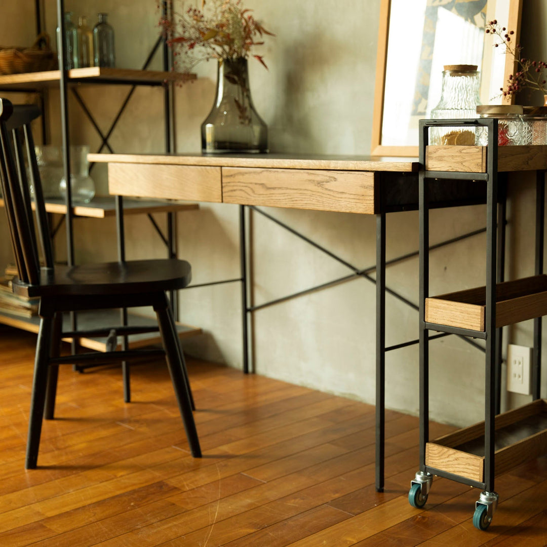 ポル デスク ワイド マットブラック & ユロップグレー（900） / POL