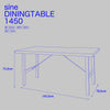 サイン ダイニングテーブル SIN-DNT-1600・ SIN-DNT-1450 / アデペシュ