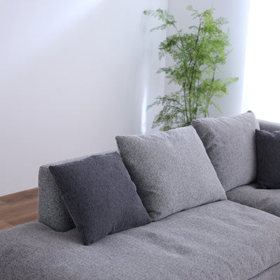 展示品■モダンデザイン■ファブリック■カウチソファ■フェザークッション付き■ フェザークッション カウチソファ W180cm｜ ソファ・家具・インテリア