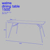 ウェルメ ダイニングテーブル 1500 ウォルナット WLM-DNT-1500-WN / アデペシュ