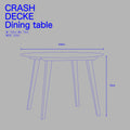 デッケ ダイニングテーブル 103cm 丸天板 / クラッシュゲート