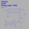 カインⅡ ダイニングテーブル 140cm 150cm 165cm オーク材 ナチュラル CRUSH CRASH PROJECT EasyLife