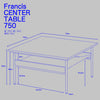 Francis センターテーブル 幅75㎝ FRCT0090 / B.Bファニシング