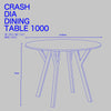ディア 丸天板 ダイニングテーブル 幅100cm 2人用 CRUSH CRASH PROJECT yuu ビーチ材 メラミン加工