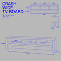 ワイド テレビボード 1700 オールドウッドBR / クラッシュゲート