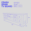 グラム テレビボード1600 オールドウッドBR / クラッシュゲート