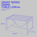 GRANT ダイニングテーブル  幅120cmロータイプ GRDT-120L  / B.Bファニシング